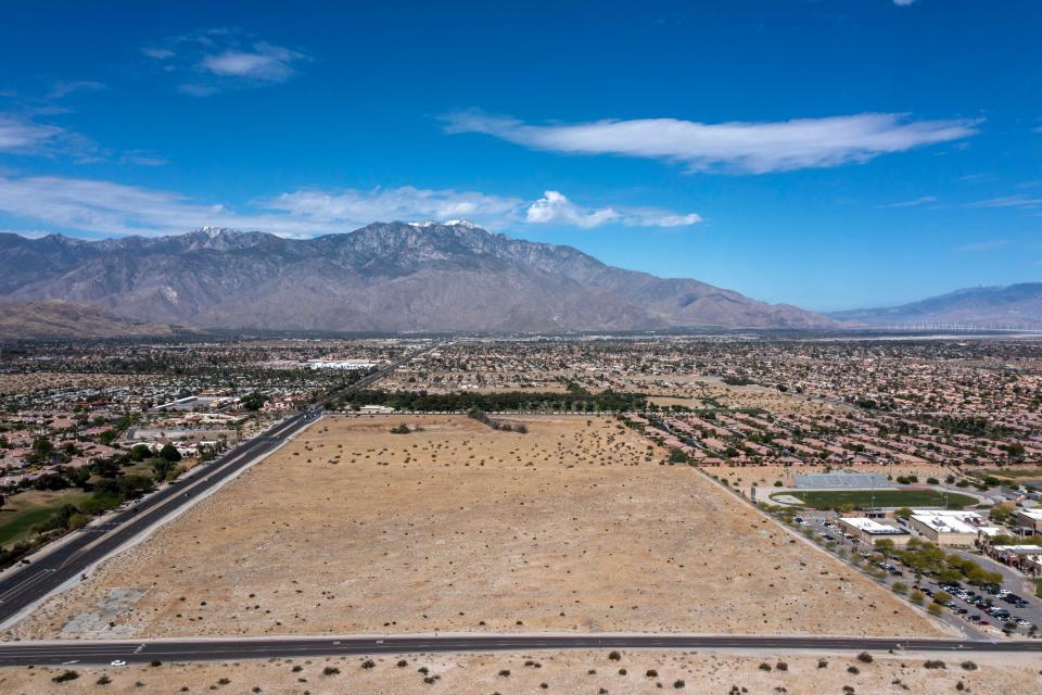 The site of a planned development at Ramon and Rattler roads in Rancho Mirage, seen April 19, 2024.