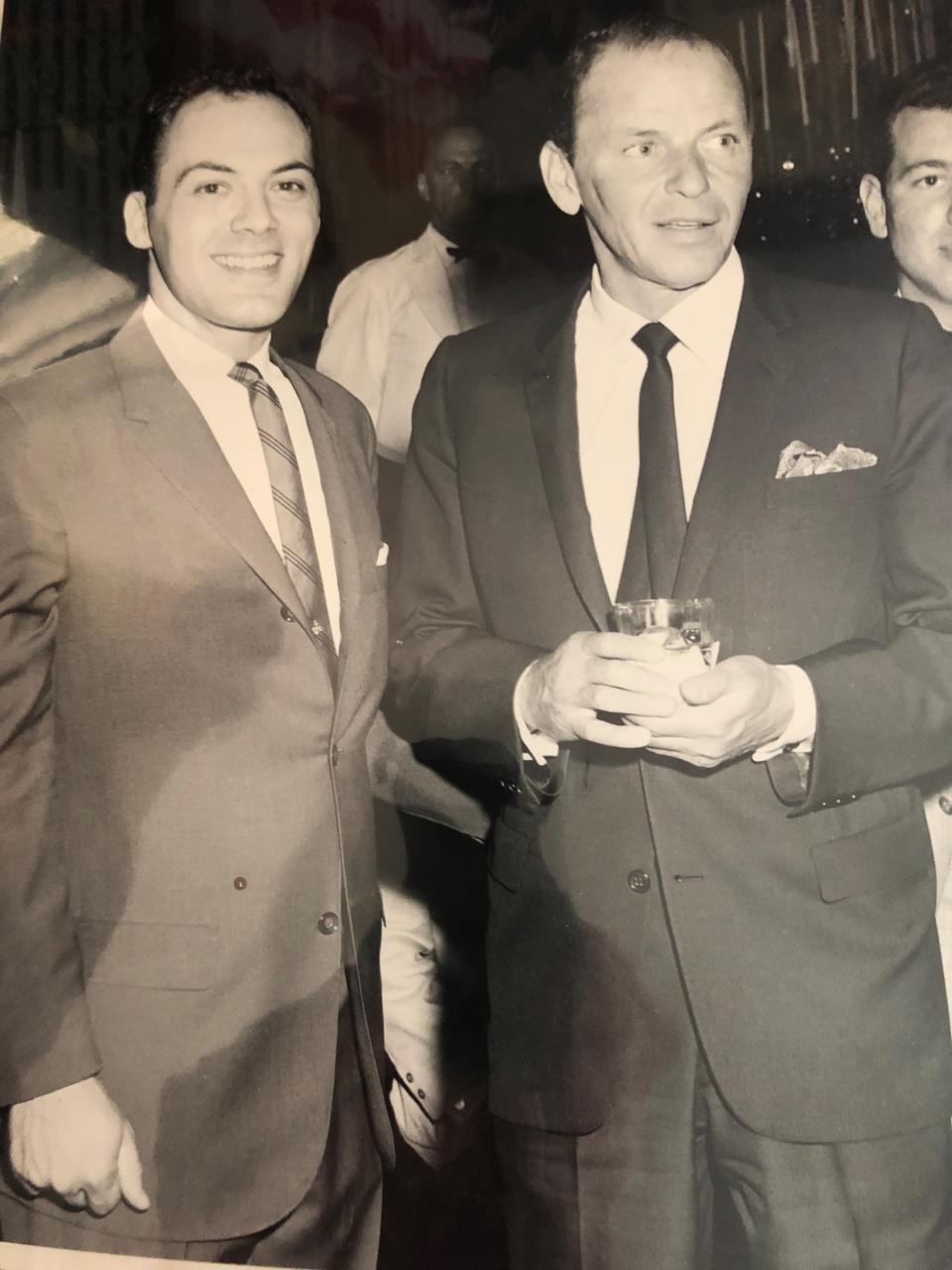 Al Fiori, left, is pictured with Frank Sinatra.