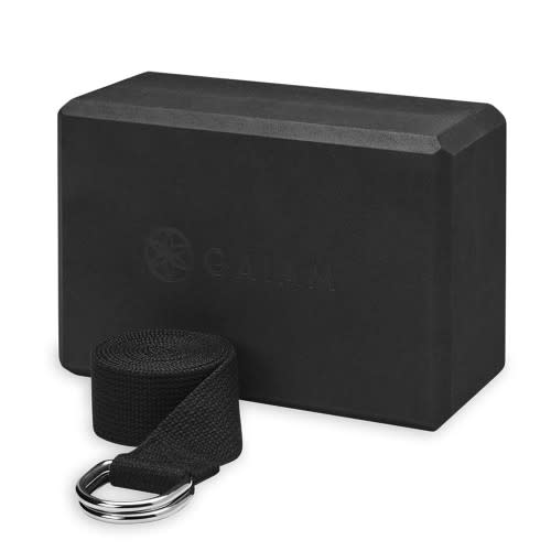 Gaiam Yoga Block + Yoga Strap Combo Set. (Photo: Amazon)