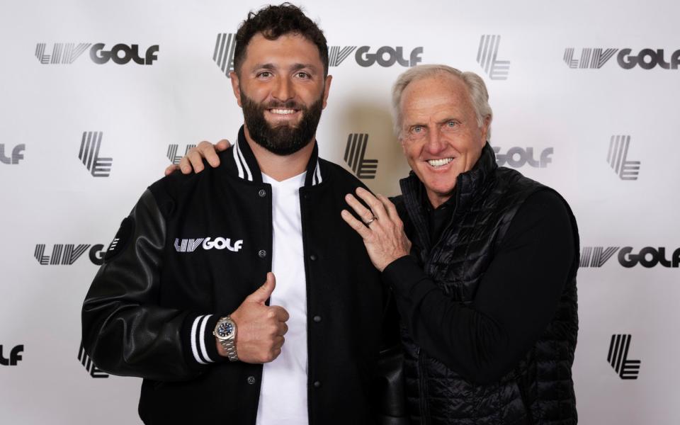 Jon Rahm and Greg Norman