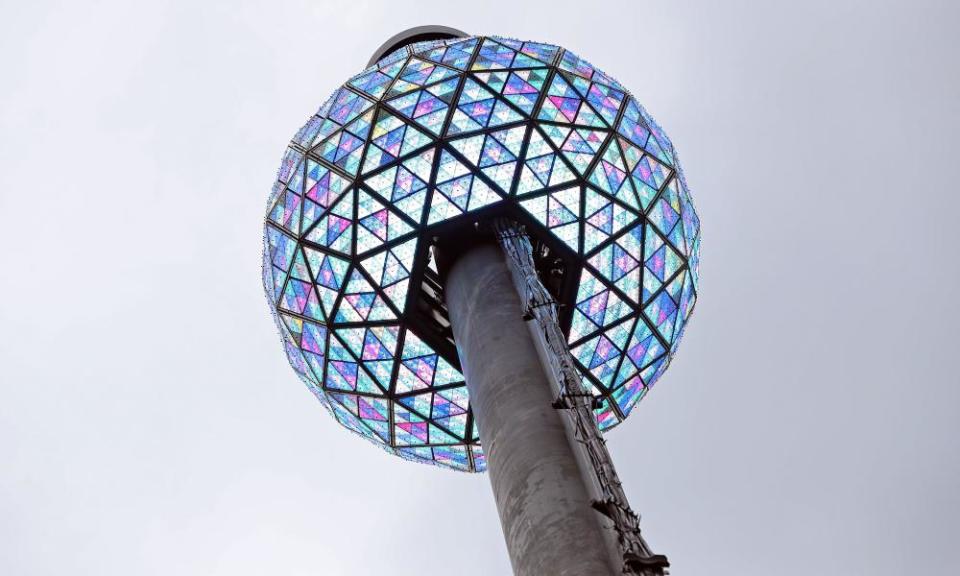 A test run of the Times Square New Year’s Eve ball drop is performed on 30 December. 