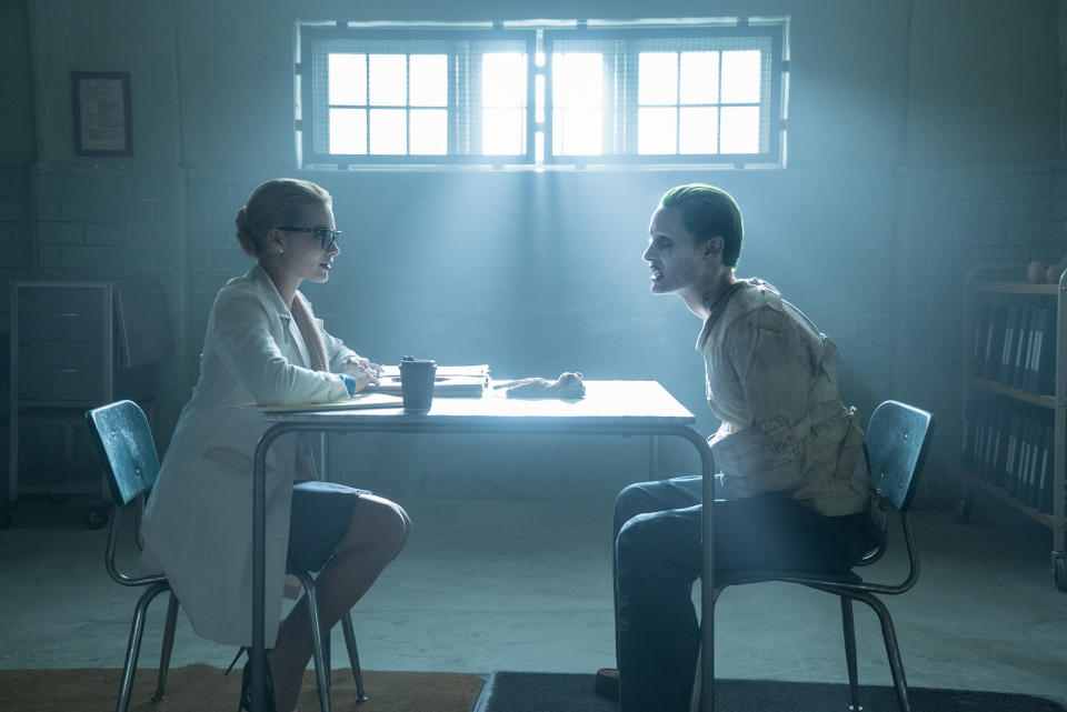 Margot Robbie and Jared Leto in Suicide Squad | Clay Enos—DC Comics/Warner Bros.