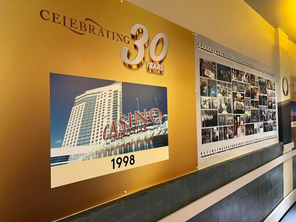 Caesars Windsor has a mural in the back of the house honouring employees who have worked there through the years.
