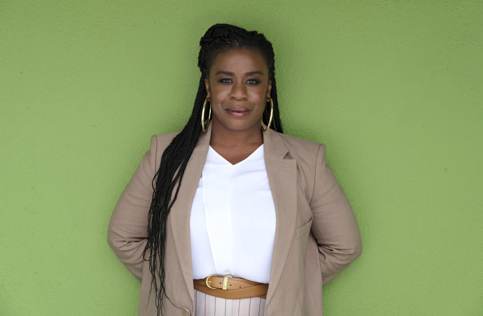 FILE - This May 22, 2019 photo shows actress Uzo Aduba posing for a portrait in Los Angeles to promote the final season of "Orange is the New Black." The final season will post Friday 26 on Netflix. Aduba turns 42 on Feb. 10. (Photo by Chris Pizzello/Invision/AP, File)