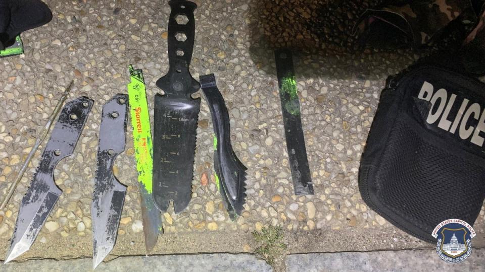 Police found several knives on a suspect arrested near the US Capitol (US Capitol Police)