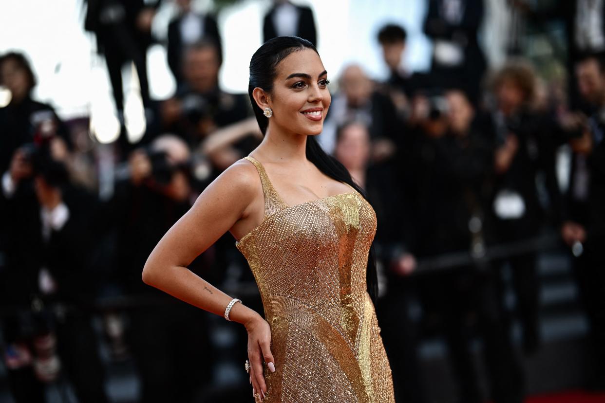 Georgina Rodríguez desfiló por la alfombra roja de Cannes para el estreno de 