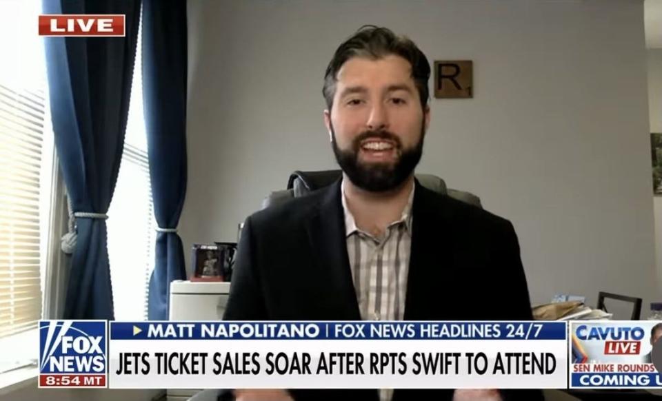 Screengrab of Matt Napolitano on air at Fox News. He died Dec. 23 due to an infection.