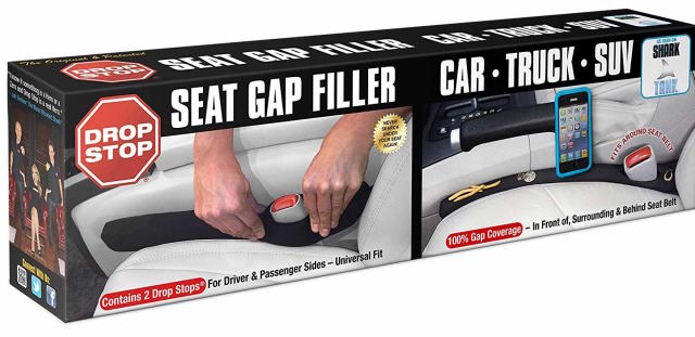 The best car seat gap filler: Drop Stop from Shark Tank