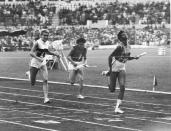 Wilma Rudolph won three gold medals - 100 metres, 200 metres and 4x100 metres relay - at the 1960 Rome Olympic Games. This made her the first American woman to win three gold medals in track and field during a single Olympic Games. Rudolph was born prematurely and contracted infantile paralysis (caused by the polio virus) at age four. She recovered, but wore a brace on her left leg and foot (which had become twisted as a result) until she was nine. She was required to wear an orthopaedic shoe for support of her foot for another two years. By the time she was 12, she had also survived bouts of scarlet fever, whooping cough, chickenpox, and measles.