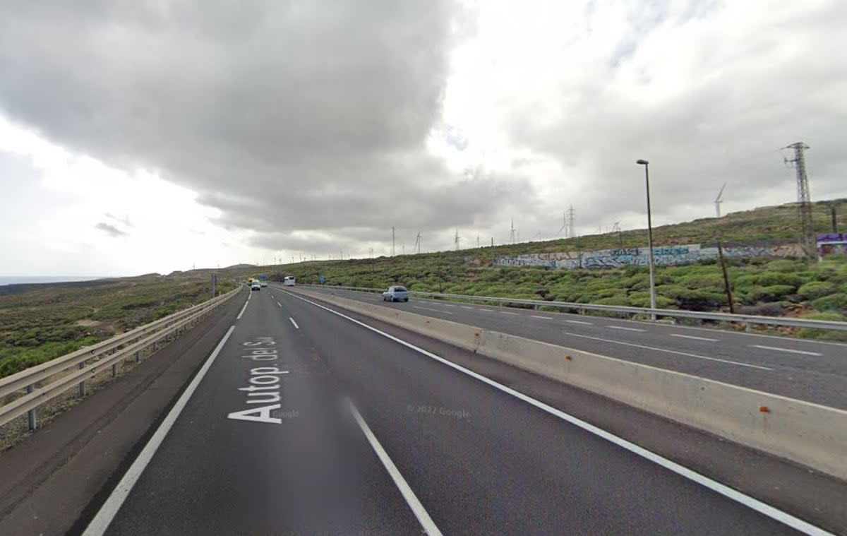 The TF1 highway in Tenerife (Google Maps)