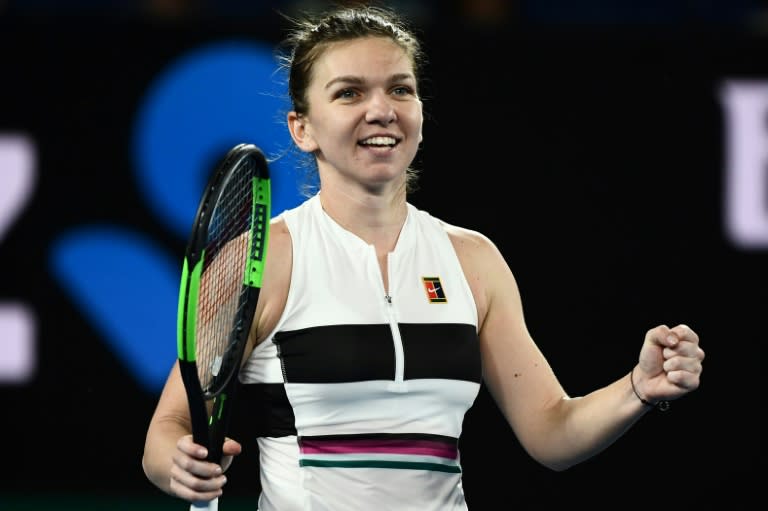 Romania's Simona Halep, who is returning from a herniated disc, has limped through her first two matches at Melbourne Park