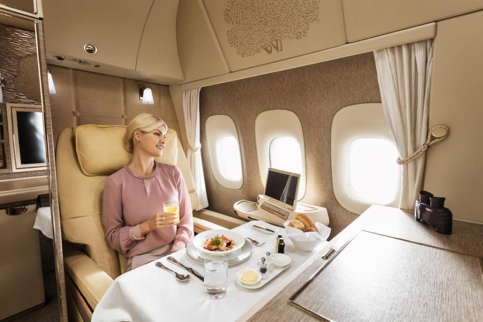 <p>Late last year, major competitor Emirates also unveiled their new First Class cabins and they're just as luxurious.</p><br>