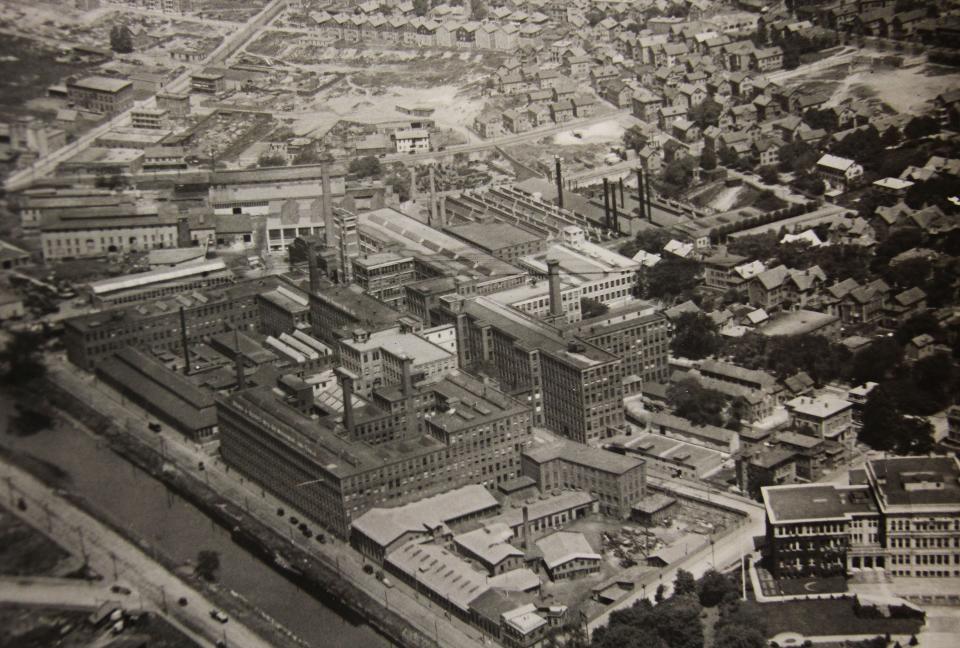 The sprawling Brown & Sharpe Works complex on Promenade Street, in Providence. At its height, in 1943, the company employed 12,100 people. Henry D. Sharpe Jr. took the reins at 27 years of age, in 1951, and guided the machine-tool maker for nearly 30 years, through a period of great prosperity.