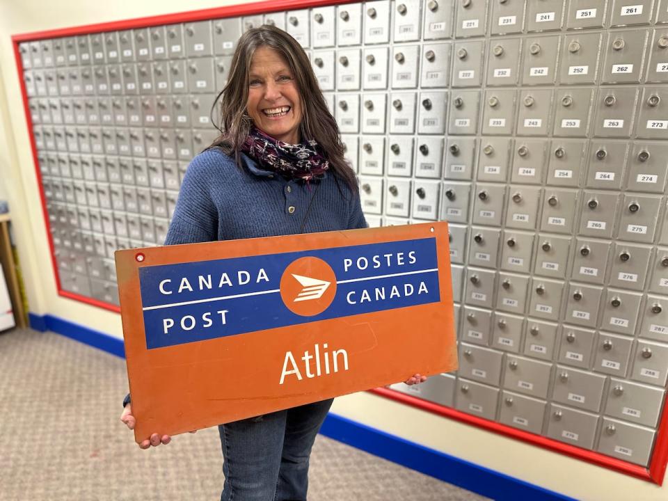 Fiona Harrigan has worked as backup staff at the post office in Atlin, B.C.