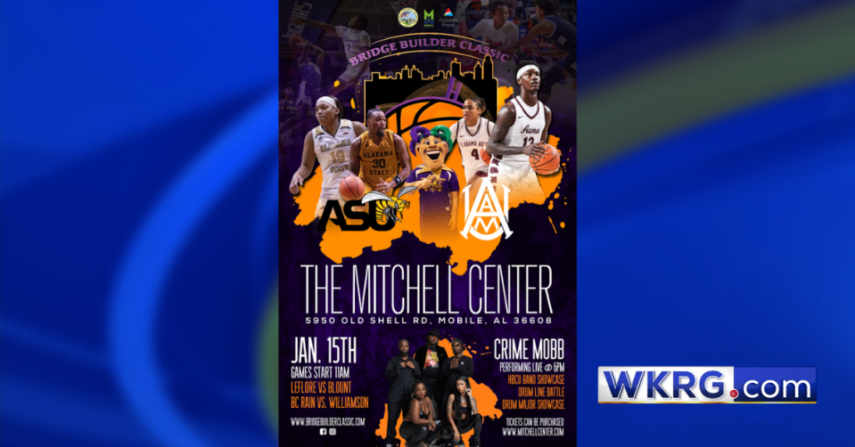 The 2024 Bridge Builder Classic will feature two HBCUs and four Mobile-area high schools at The Mitchell Center. (Photo courtesy of Lyvve Now)