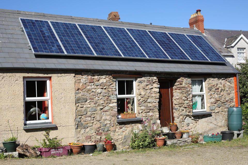 Solar powered cottage in Marloes in west Wales, July 2014 Eco-friendly homes