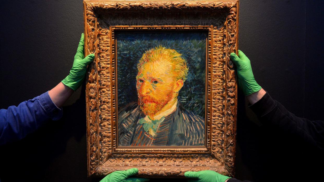 Van Gogh self portrait in Cardiff