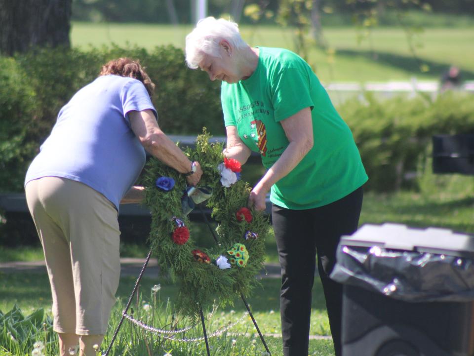 Among the Memorial Day festivities on Monday included a wreath laying ceremony at Washington Park in Cheboygan.