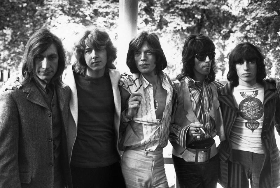 <p>The Rolling Stones with new member Mick Taylor in 1969.</p>