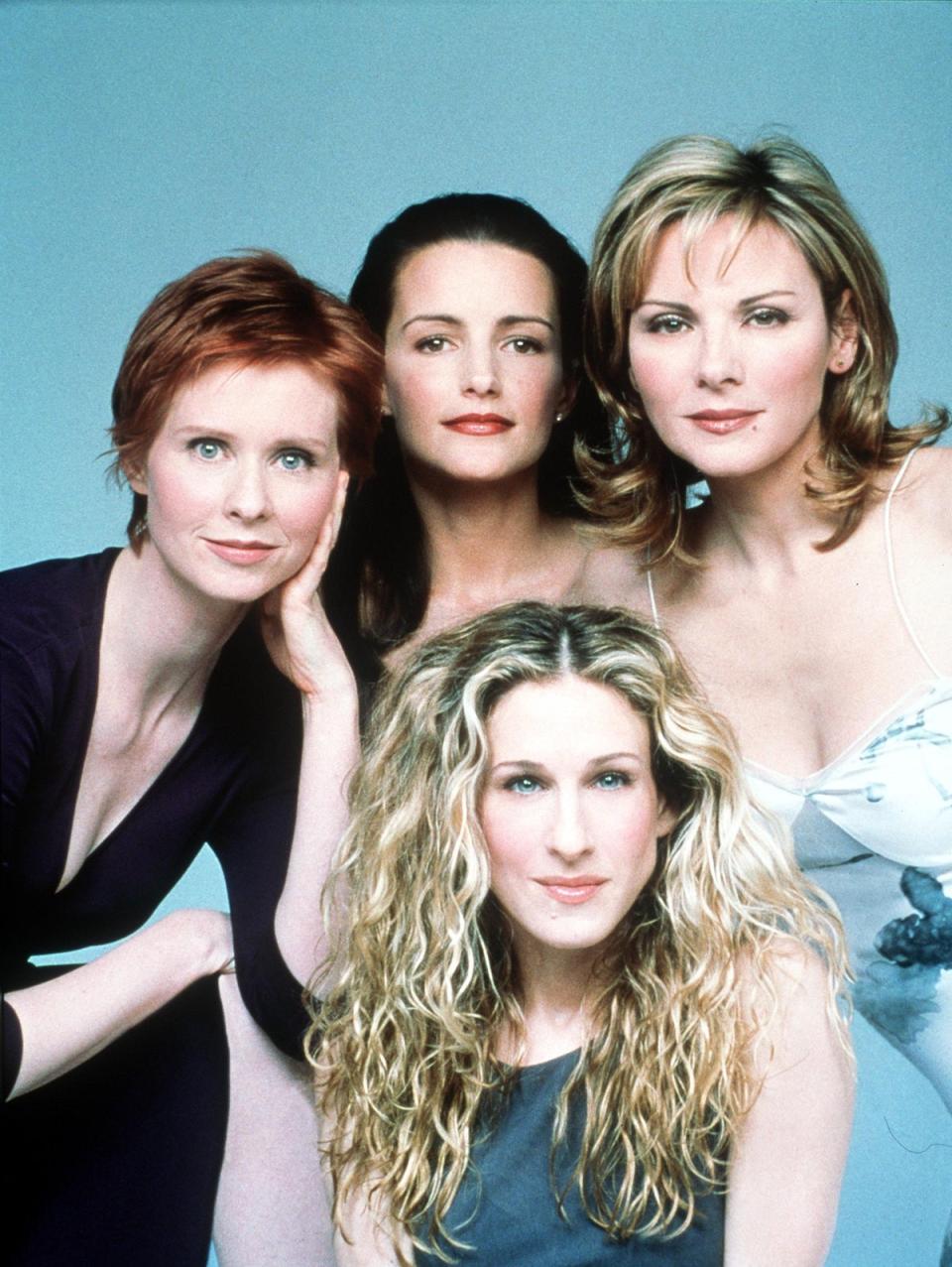 Cynthia Nixon, Kristin Davis, Sarah Jessica Parker and Kim Cattrall in Sex and the City in 1999 (Getty Images)