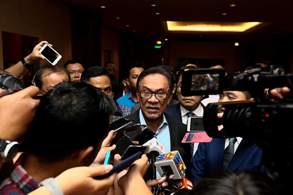 Anwar noted that the Penang South Reclamation project would destroy fishing villages in the south of the island that were mainly Malay. ― Picture by Sayuti Zainudin