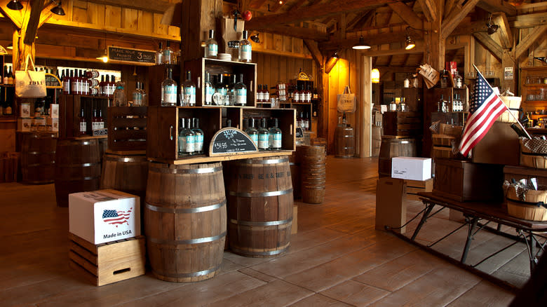 Hard cider in barrels