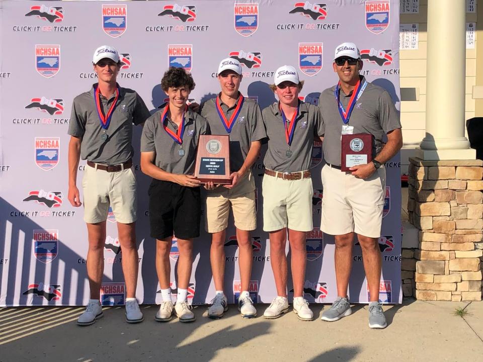 The Stuart Cramer boys golf team following last week's NCHSAA 3A golf championships. The Storm finished second.
