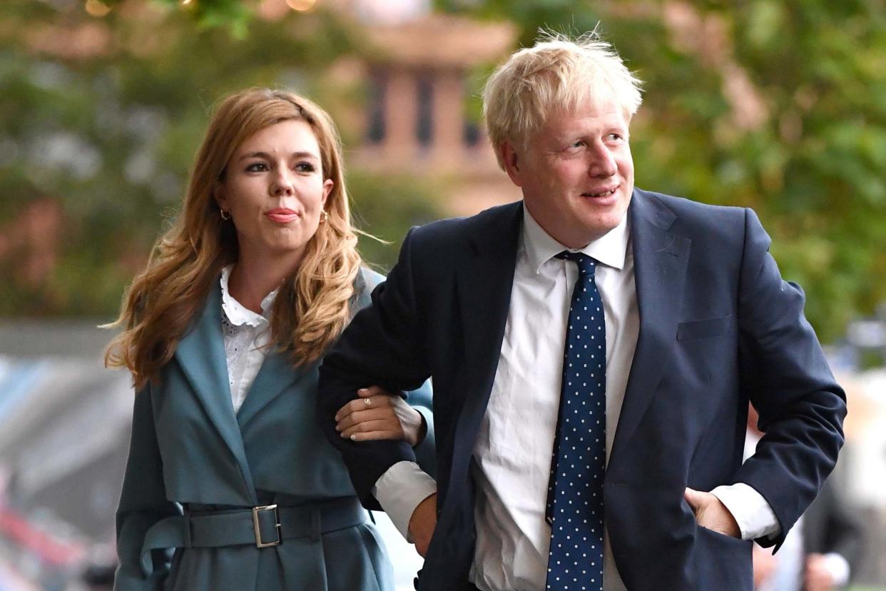 Prime Minister Boris Johnson and his girlfriend Carrie Symonds: Getty Images
