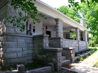 The architecture of the porch (designed by Russ Herndon) blends well with the 100-year-old house. Photo by Carrol Krause