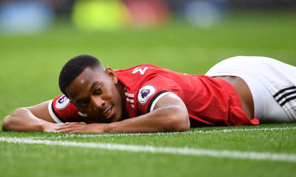 Manchester United’s French striker Anthony Martial, who may be used as bait in a move for Ivan Rakitić.