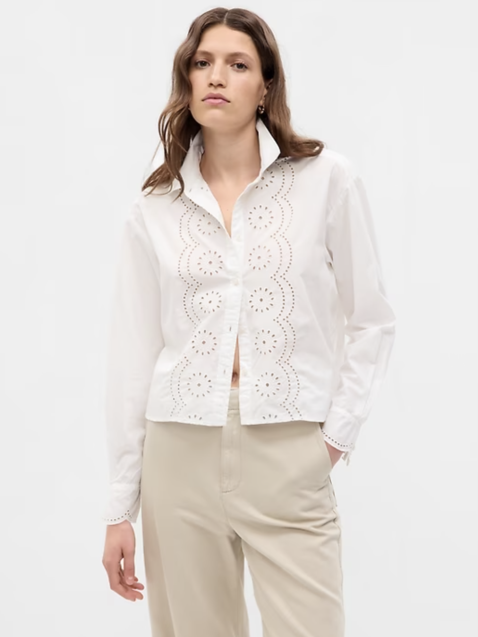 Eyelet Cropped Shirt (photo via Gap)