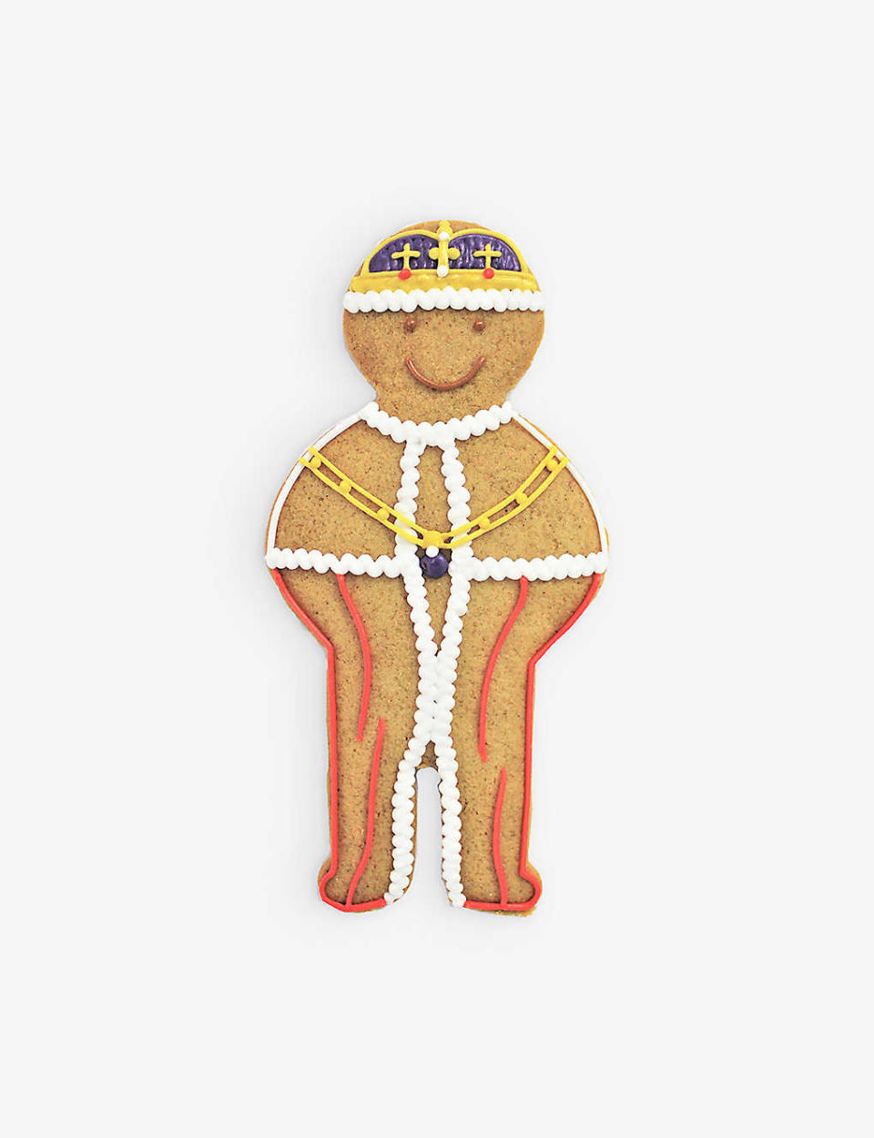 A Biscuiteers biscuit to mark the coronation, for sale at Selfridges online and in store.