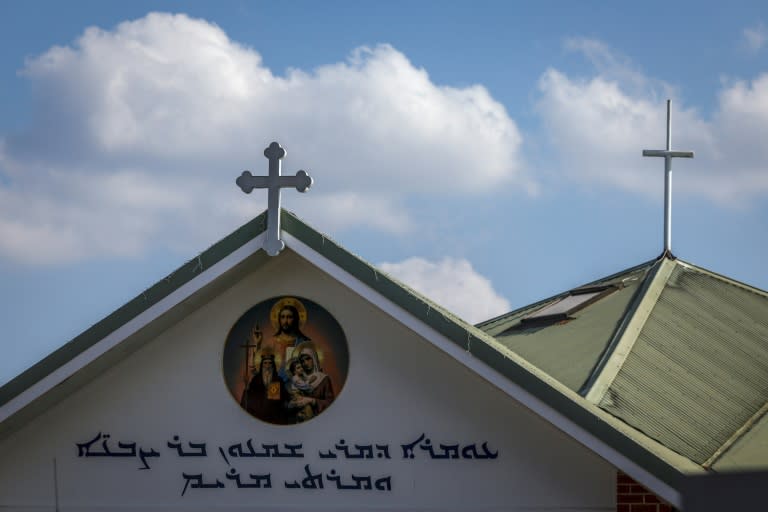 Crosses adorn the roof of the Christ the Good Shepherd Church in Sydney, site of a stabbing on April 16 (DAVID GRAY)