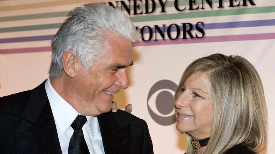 Barbara Streisand and James Brolin arrive at the 31st Annual Kennedy Center Honors at the Hall of States inside the John F. Kennedy Center for the Performing Arts on December 7, 2008 in Washington, DC