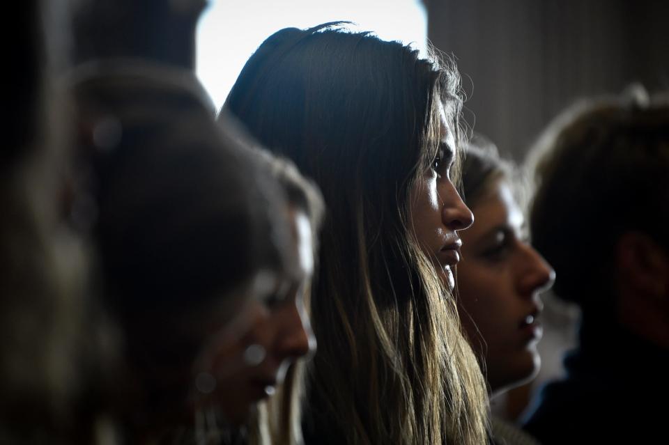 Lead plaintiff Rikki Held listens to testimony during a hearing in the climate change lawsuit, Held vs. Montana, at the Lewis and Clark County Courthouse on, June 20, 2023, in Helena, Montana.