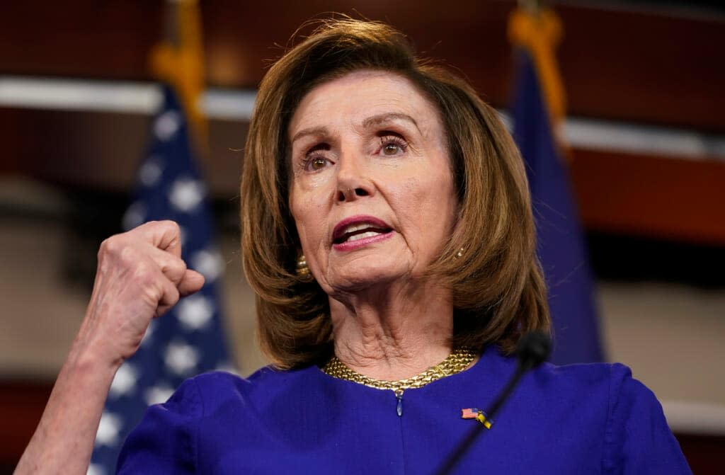 House Speaker Nancy Pelosi of Calif., speaks during her weekly news conference on Capitol Hill in Washington, March 31, 2022. Pelosi has tested positive for COVID-19, her spokesman says. (AP Photo/Mariam Zuhaib, File)