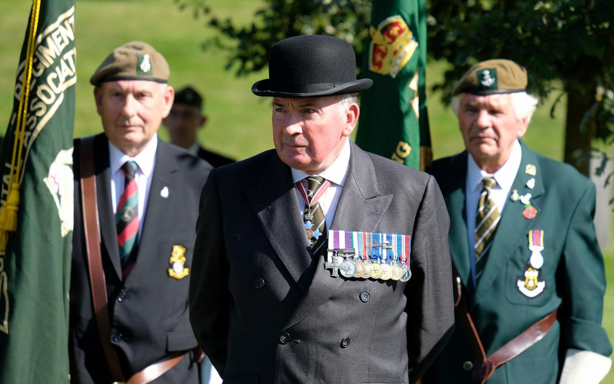 General Lord Dannatt (centre) has urged ministers to keep supporting the Kabul government to ‘stand on their own two feet and face down the Taliban’ - John Robertson for The Telegraph