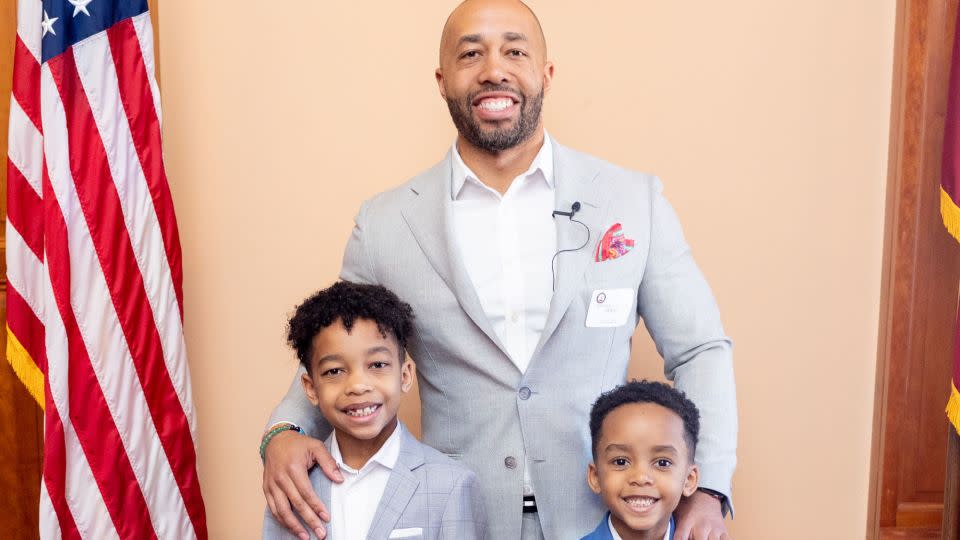 Charles Johnson with his sons, Charles Johnson V and Langston. - Courtesy Charles Johnson