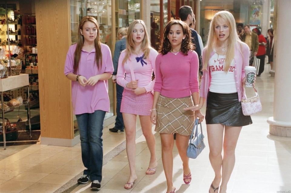 Cady wears pink so she can hang out with the Plastics