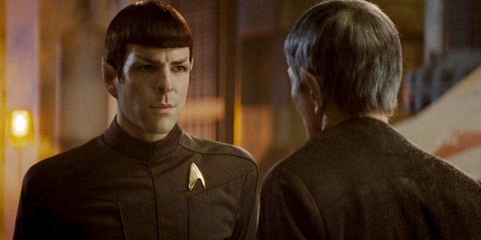 star trek 2009 spock prime zachary quinto and leonard nimoy