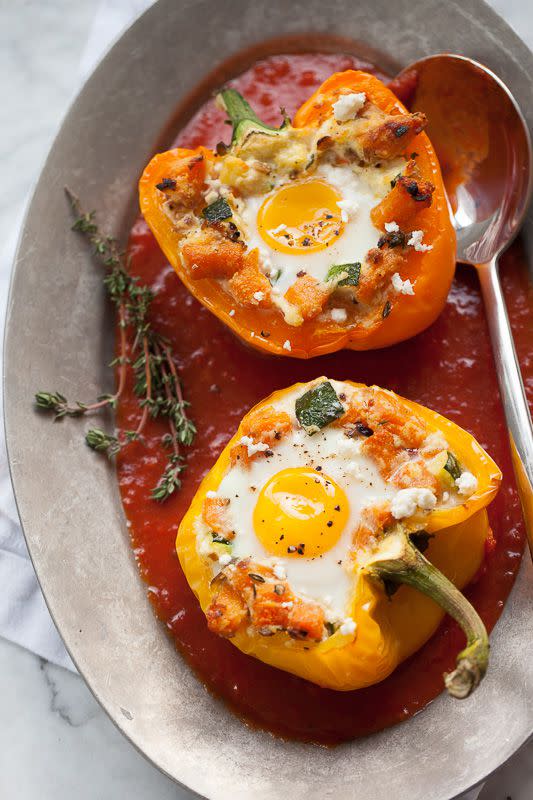 Baked Eggs in Stuffed Peppers