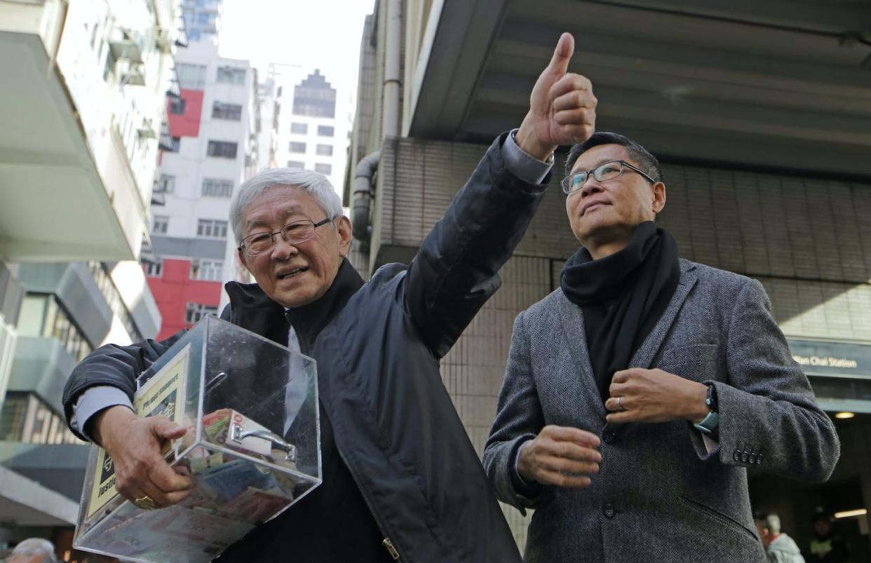 Cardinal Joseph Zen has long supported protesters and critiqued China. <a href="https://newsroom.ap.org/detail/HongKong/480e34e0d6e04c6bb4609b88a0cbf07c/photo?Query=cardinal%20zen%20arrest&mediaType=photo&sortBy=&dateRange=Anytime&totalCount=7&currentItemNo=0" rel="nofollow noopener" target="_blank" data-ylk="slk:AP Photo/Kin Cheung;elm:context_link;itc:0;sec:content-canvas" class="link ">AP Photo/Kin Cheung</a>