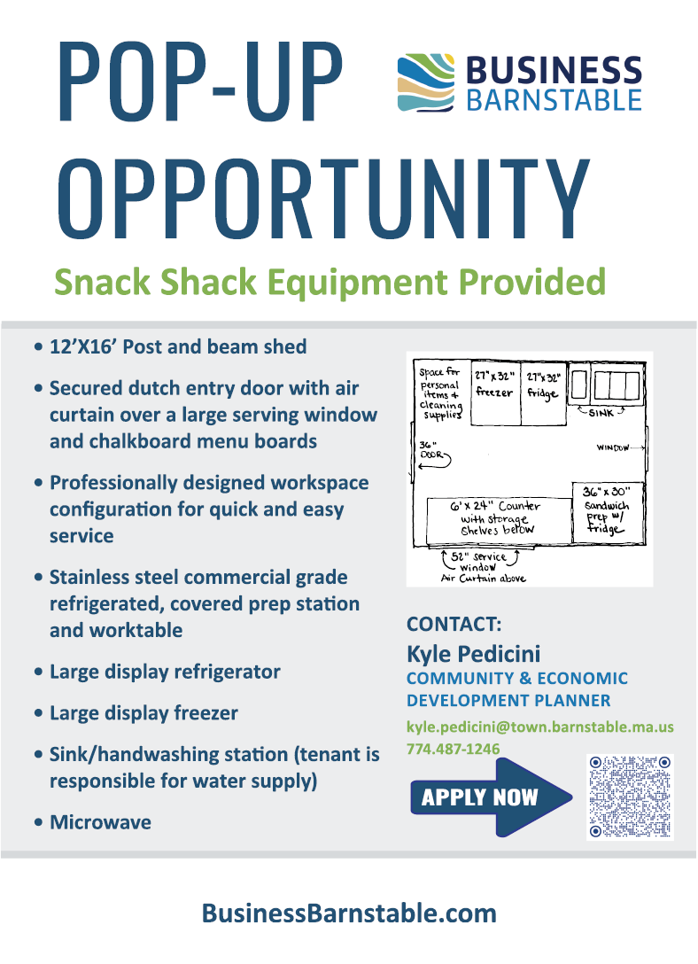 The Town of Barnstable has opened applications for its 2024 Snack Shack Program at Hyannis Harbor Overlook.