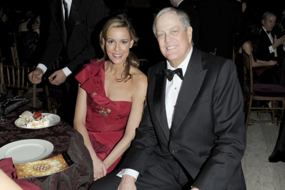 Julia Koch and David Koch attend the New York City Ballet 2009 Winter Gala at David H. Koch Theater.