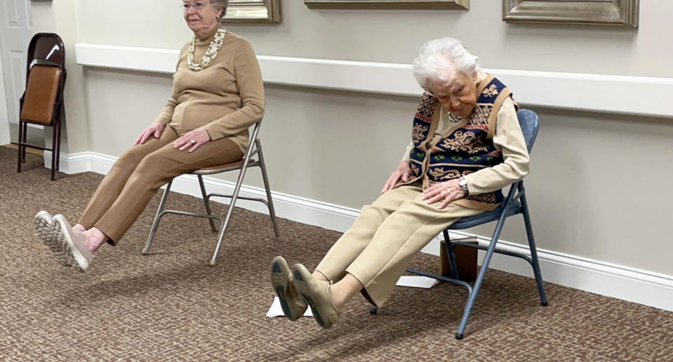 Bailey has been doing the workout for years. (Courtesy Elk Ridge Village Senior Living)