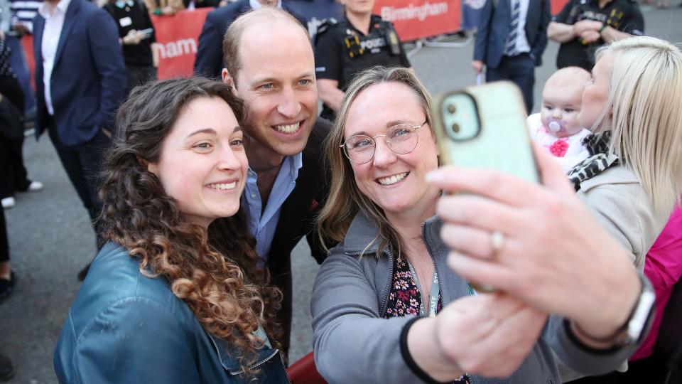 Prince William taking a selfie 