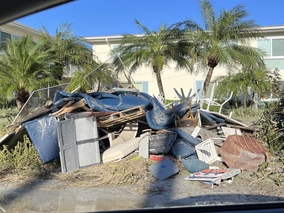 Naples, Florida, neighborhood hit by Hurricane Ian, photographed on September 29, 2022.