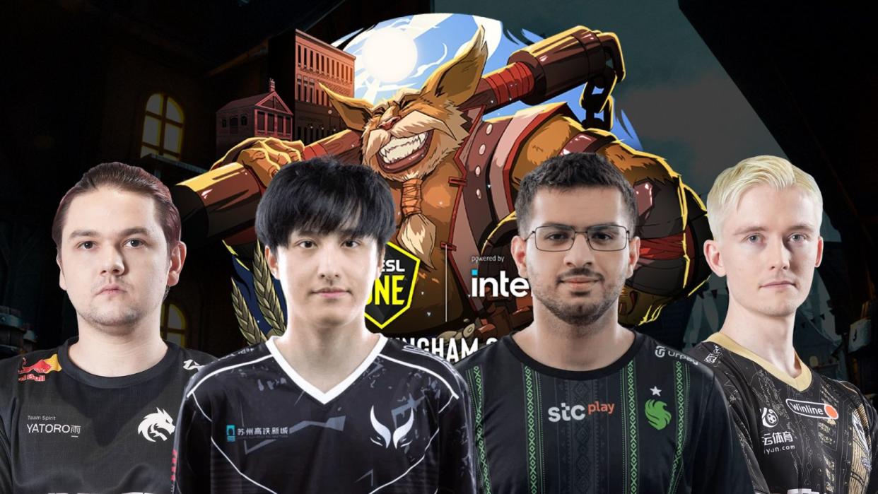ESL One Birmingham 2024 will feature 12 of the best Dota 2 teams fighting for their cut of a US$1 million prize pool from 22 to 28 April. Pictured: Team Spirit Yatoro, Xtreme Gaming Ame, Team Falcons ATF, Gaimin Gladiators Ace. (Photos: Team Spirit, Xtreme Gaming, Team Falcons, Gaimin Gladiators, ESL)
