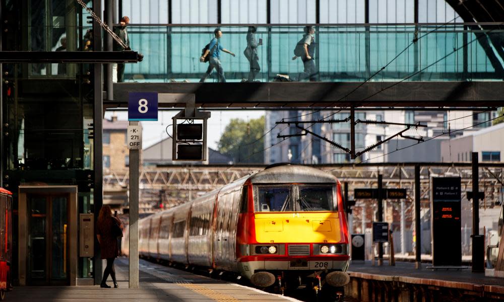 Train at King's Cross station