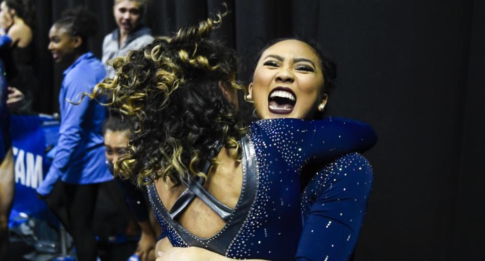 Katelyn Ohashi hat mit ihrer Gymnastik-Routine für Begeisterung gesorgt. (Bild: Getty Images)